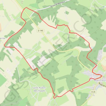 Circuit de pierre ronde - Beaumesnil GPS track, route, trail