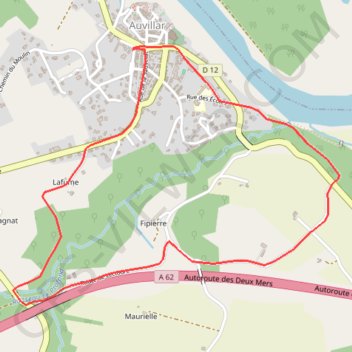 Circuit du Poutoy - Auvillar-les-Peyrères GPS track, route, trail