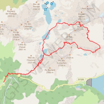 Rocher Pilliozan NE (Belledonne) GPS track, route, trail