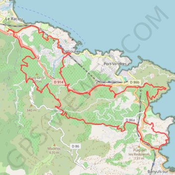Argelès - Banyuls - 16902 - UtagawaVTT.com GPS track, route, trail
