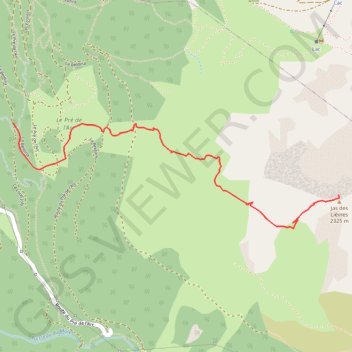 Jas des Lièvres GPS track, route, trail