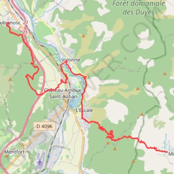 Aubignosc - Mirabeau GPS track, route, trail