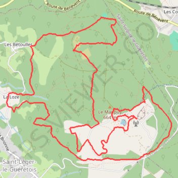 Monts de Guéret - Guéret GPS track, route, trail