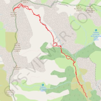 Le Sommet du Caduc GPS track, route, trail