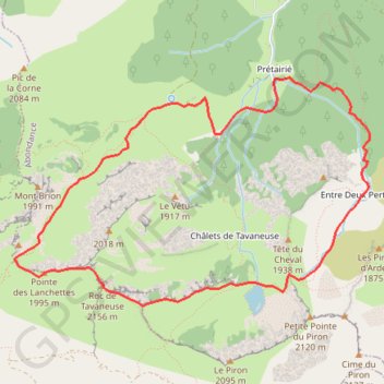 Roc de Tavaneuse GPS track, route, trail