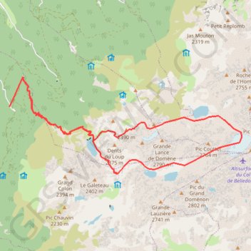 Tour de la Grande Lance de Domene GPS track, route, trail