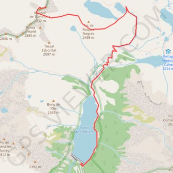 Pa de Sucre par les estanys de Tumenèia GPS track, route, trail