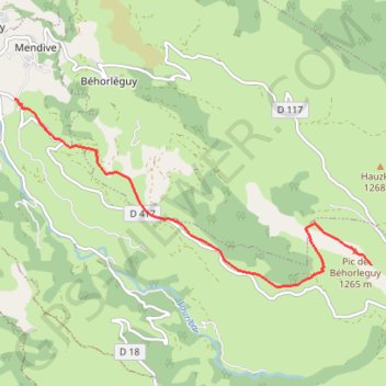 Mendive-Pic Béhorléguy GPS track, route, trail