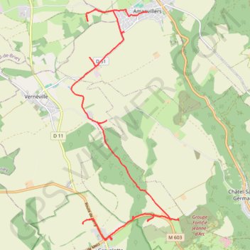 Gravelotte et la guerre de 14 GPS track, route, trail