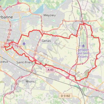 Gravel Est Est Lyonnais Isère GPS track, route, trail