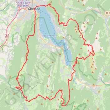 Grand tour du lac d'annecy GPS track, route, trail
