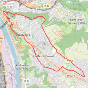 Rando autour de Bonsecours GPS track, route, trail