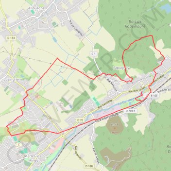 Le sentier d'Ecques - Lapugnoy GPS track, route, trail