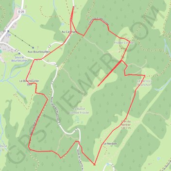 Randonnée dans le Jura GPS track, route, trail