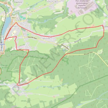 Vielsalm : Pays du bois, de la pierre de l'eau GPS track, route, trail