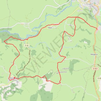 Laguiole le bousquet GPS track, route, trail