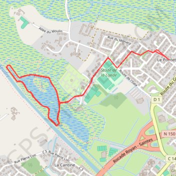 Parcours footing Saujon GPS track, route, trail