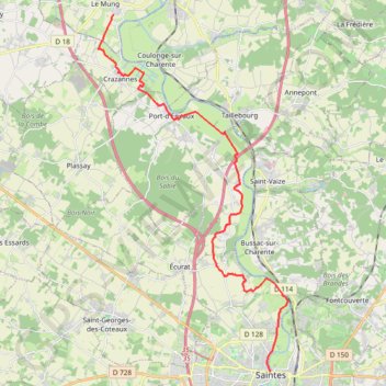 Saintes - Saint-Savinien GPS track, route, trail