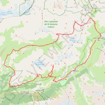 Tour du grand Roc Noir et de Méan Martin GPS track, route, trail
