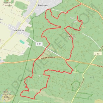 Apremont et Franchard - Forêt de Fontainebleau GPS track, route, trail