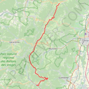 De Sainte-Marie-aux-Mines à Saint-Amarin GPS track, route, trail