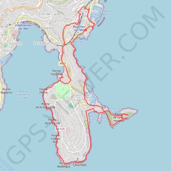 Giro di Cap Ferrat GPS track, route, trail