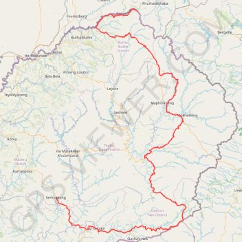 Lesotho - Semonkong GPS track, route, trail