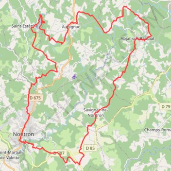 Nontron vers Abjat GPS track, route, trail