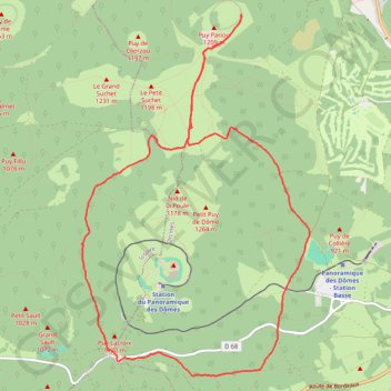 Le tour du Puy de Dôme GPS track, route, trail