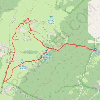Le Reculet via Tiocan GPS track, route, trail