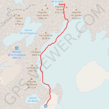 Aiguille Verte GPS track, route, trail