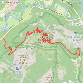 Glacier Point GPS track, route, trail
