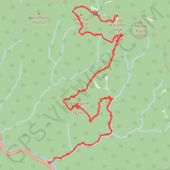 Mount Le Conte - High Top GPS track, route, trail