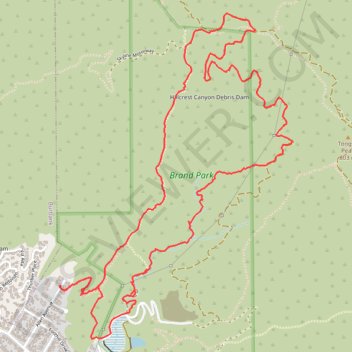 Brand Park Loop (Verdugo Mountains) GPS track, route, trail