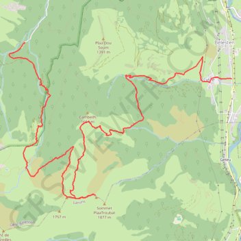 Pic de Gerbe - Pla de Troubat GPS track, route, trail