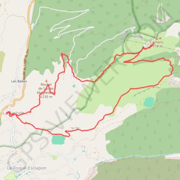 La Montagne de Lachens GPS track, route, trail