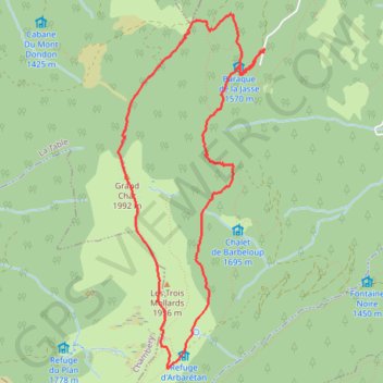 Boucle du grand chat par les cretes GPS track, route, trail