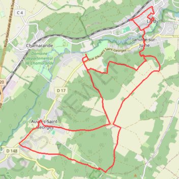 Auvers-Saint-Georges GPS track, route, trail