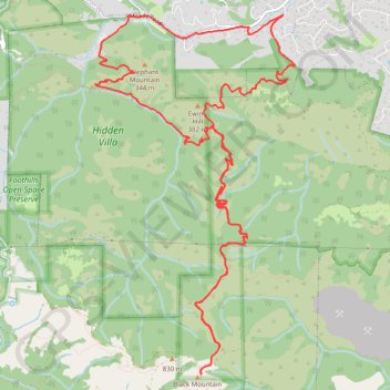 Black Mountain Loop (Rancho San Antonio Open Space Preserve) GPS track, route, trail