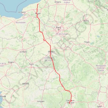 AUVERGNE DEPART LE SAMEDI Tourville-sur-Arques - Gare SNCF Clermont Ferrand GPS track, route, trail