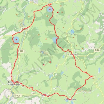 Tour des Lacs d'Auvergne GPS track, route, trail