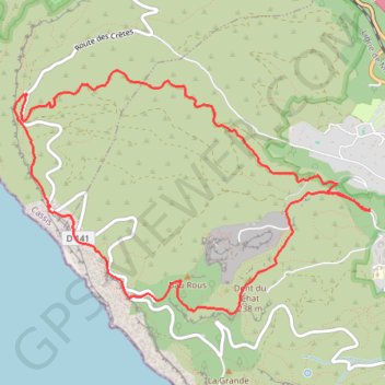 Les Falaises Soubeyranes avec retour par la Dent du Chat depuis la Ciotat GPS track, route, trail
