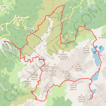 J4-7Laux : Refuge Habert - Prapoutel par le Col de Jasse GPS track, route, trail