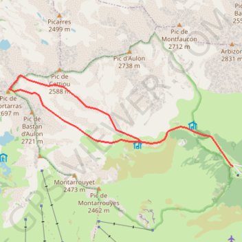 Pic Prada / d'Arroque GPS track, route, trail