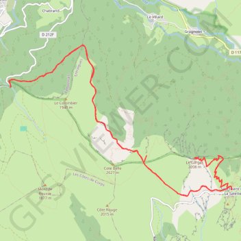 Col de parquetout - la salette - Gargas GPS track, route, trail