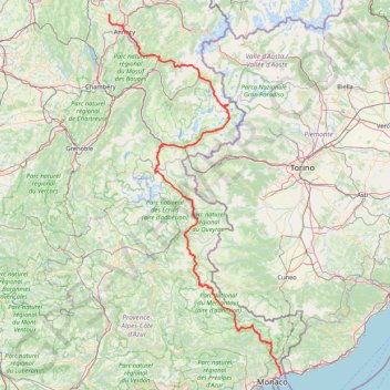 Traversée des Alpes GPS track, route, trail