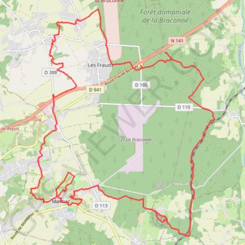 Petit Tour en Forêt de La Braconne GPS track, route, trail