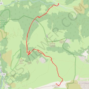 Pic du Tousseau GPS track, route, trail