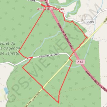 Le Mas-d'Agenais, la Forêt - Pays Val de Garonne - Gascogne GPS track, route, trail
