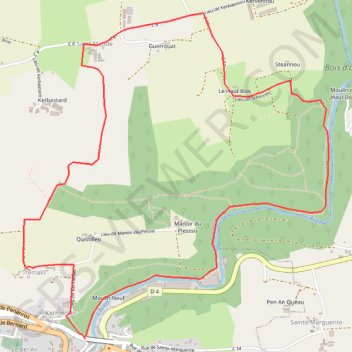 PONT-AVEN SAINT MAUDE GPS track, route, trail
